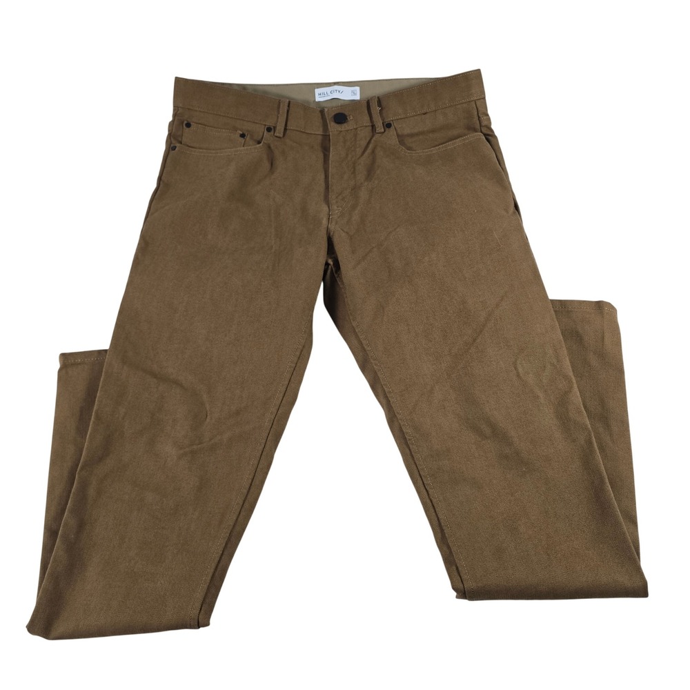 Hill City Mens 6 Pocket Workwear Pant Brown Stretch Water Repellent 32x32